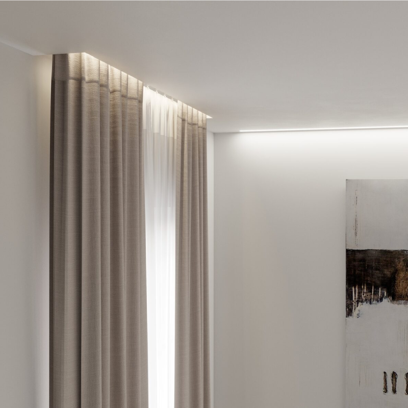 Curtain Profile with Diffuser – Black - 40"