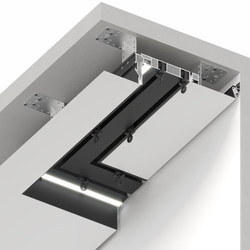 Curtain Profile with Diffuser – Black - 40"